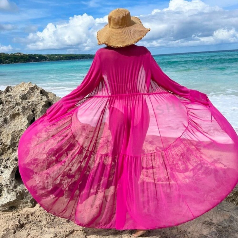 Hot‎ pink sheer prairie dress